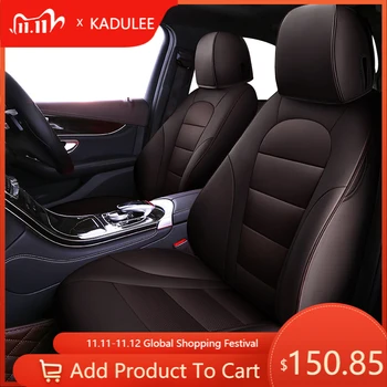 

KADULEE custom leather Car Seat Cover for 2 front seats cover seats car styling different price .