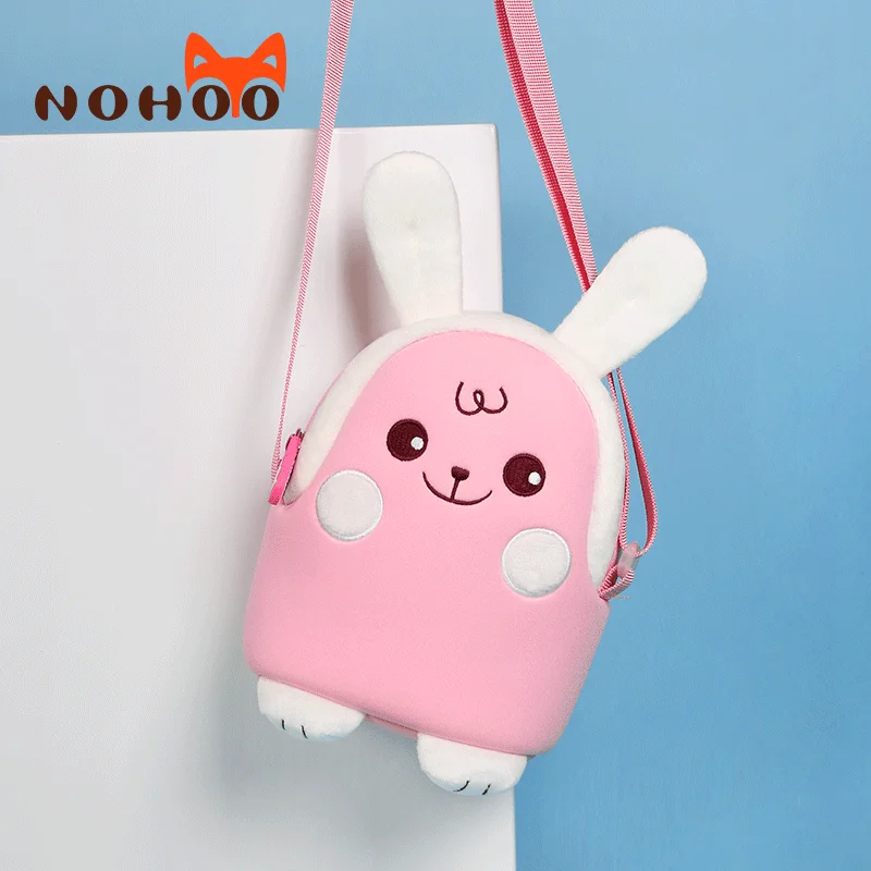 NOHOO маленькая сумочка через плечо для маленьких девочек, детская милая сумка-мессенджер с объемным рисунком кролика, сумка на плечо для малышей