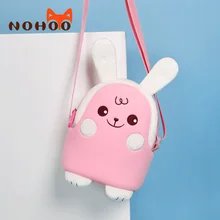 NOHOO маленькая сумочка через плечо для маленьких девочек, детская милая сумка-мессенджер с объемным рисунком кролика, сумка на плечо для малышей