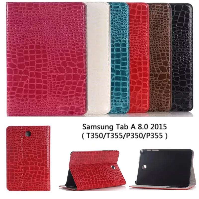 Модный чехол из крокодиловой кожи pu для Samsung Galaxy Tab A 8,0 T350 T355 SM-T355 8 ''чехол для планшета T350 чехол с подставкой