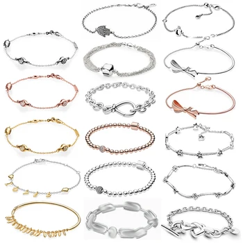

PDB SL high quality 925 sterling silver series fashion charm DIY bracelet suitable for bead charm female bracelet jewelry gift