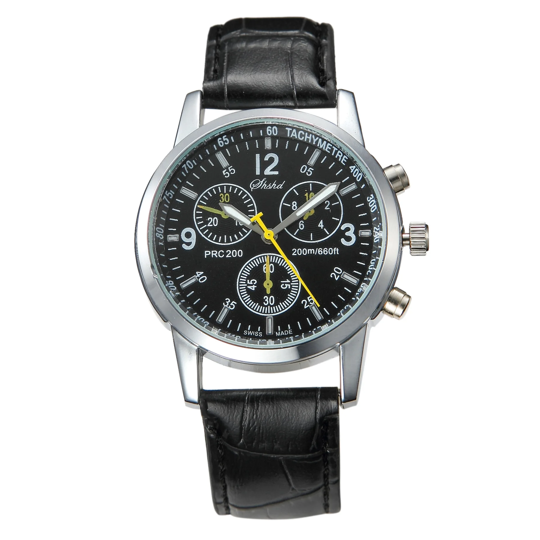 Reloj de pulsera de cuarzo de estilo masculino, informal, a la moda, ocio, tres esferas, seis puntadas