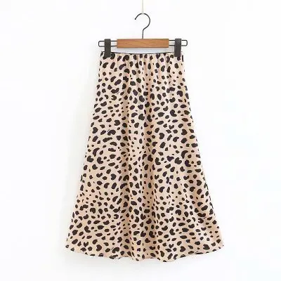 Лето kawaii boho bodycon Леопардовый принт высокая талия юбки женские миди леопардовая юбка панк уличная корейский стиль - Цвет: Leopard