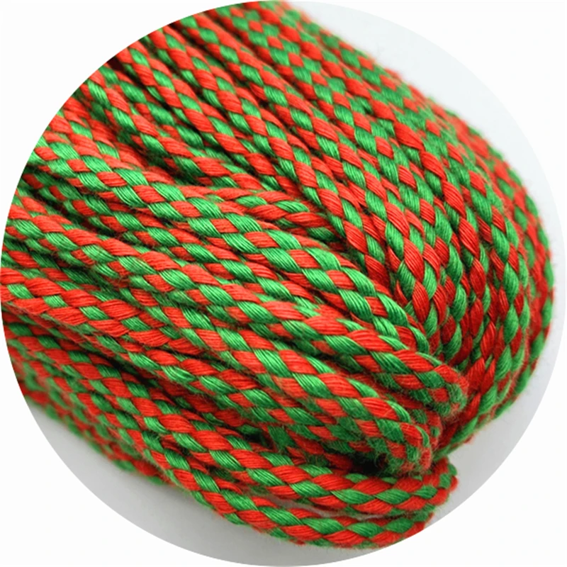 5mm Cotton Rope cotton rope Decorative Twisted Braided Cord Rope For Handmade Home Textile Decoration 5yards/Lot