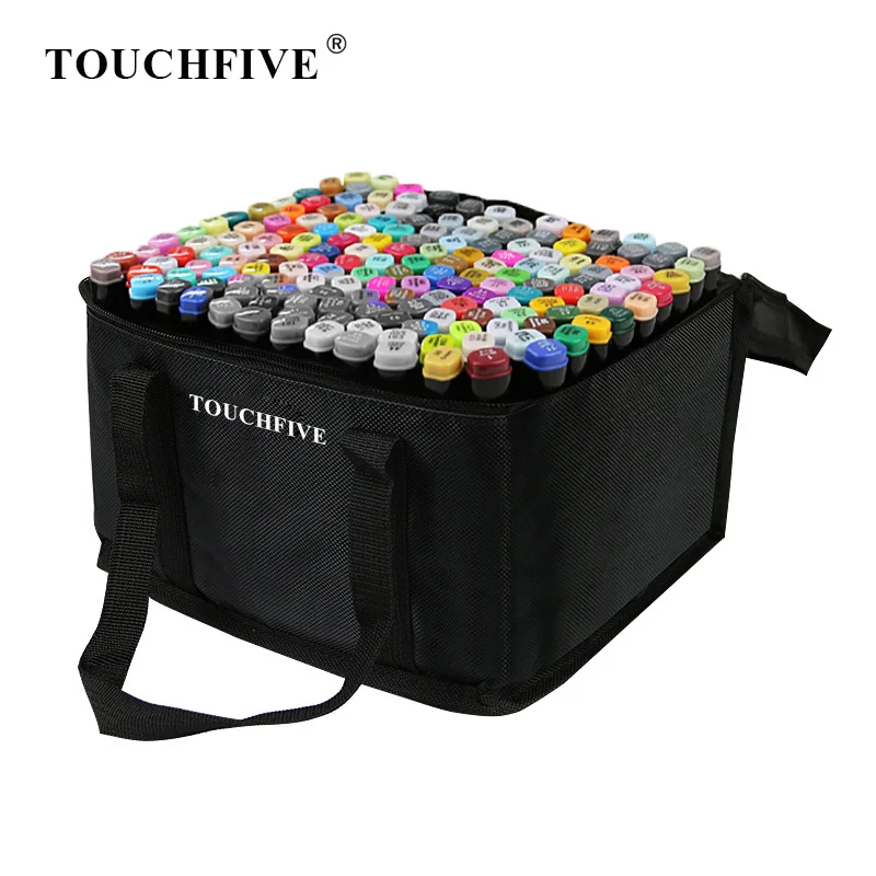 TouchFIVE 30/40/60/80/168 Colors Markers Manga Drawing Markers Pen Alcohol Based Sketch Felt-Tip Twin Brush Pen Art Supplies