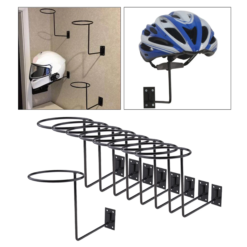 9 Pieces Alloy Helmet Storage Holder for Hockey Hat Space Saving Motorbike