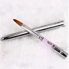 Hot Sale 1pc Five Models Optional Purple+Silver Handle Pure Animal Hair Nail Art Pen Pedicure Tool Acrylic Nail Brushes 1