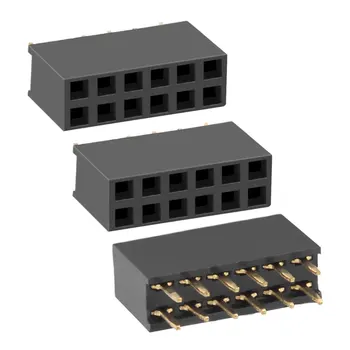 

uxcell 50Pcs 2.54mm Pitch 2x6-Pin Double Row Straight Connector Female Pin Header Strip PCB Board Socket