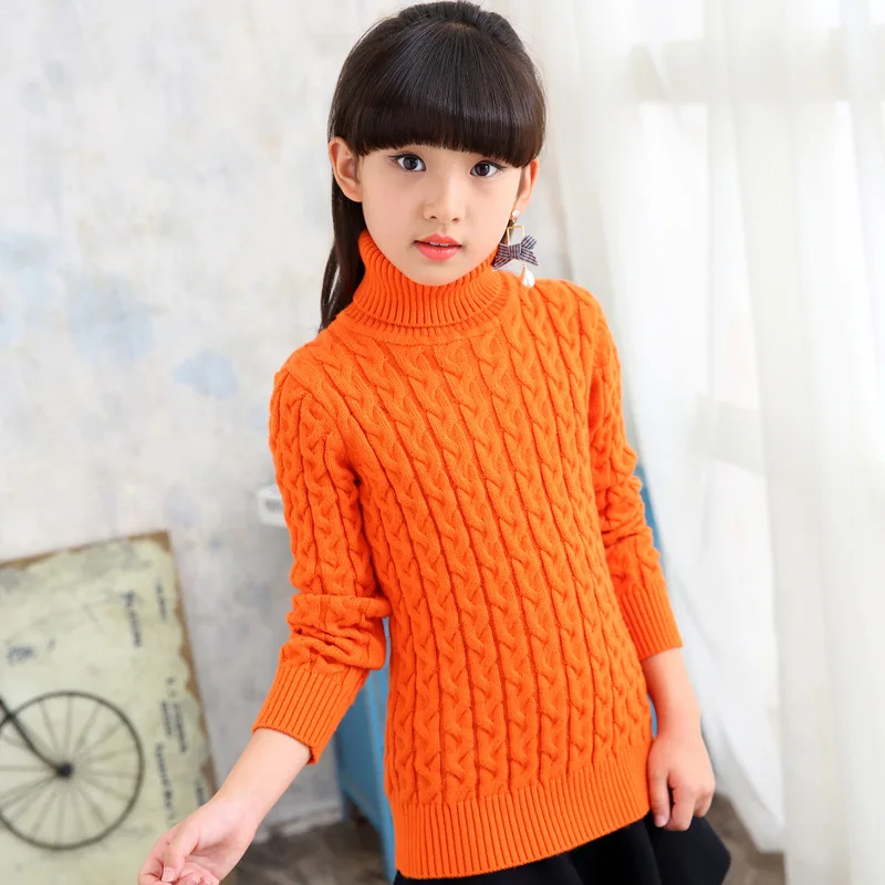 

Girls Cutter 8 Linen Flower Color High Collar Base Shirt Childrenswear Korean-style-Style Base Shirt Middle And Large Children K