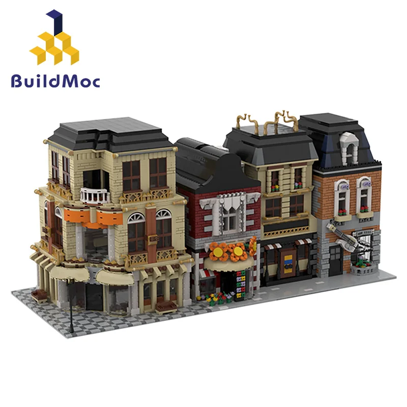 

Architecture Modular Street Building Blocks Technic City Street European Houses Rome Store restaura