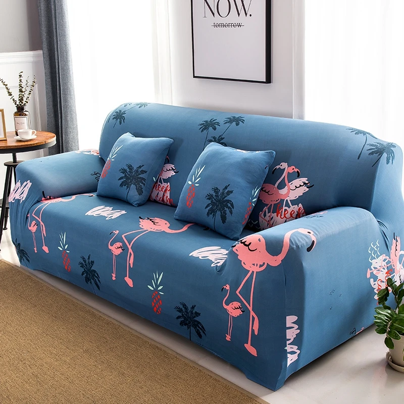 Универсальный Эластичный чехол для дивана с цветочным узором и рисунком листьев, секционная наволочка, угловые чехлы для мебели, кресла, домашний декор