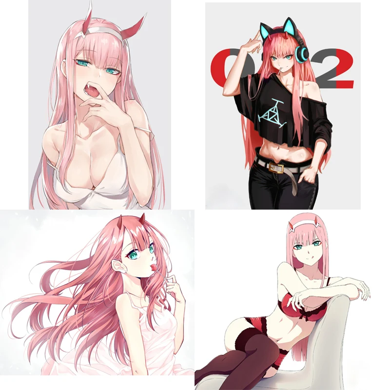 Kawaii Anime Stickers ZERO TWO Laptop Bicycle Guitar Skateboard Sticker Vinyl Decal