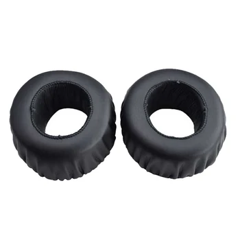 

1pair Protective Wired Headphones Ear Pads Round PU Leather Audio Noise Proof On-Ear Cushion Soft Cover For Sony MDR XB500