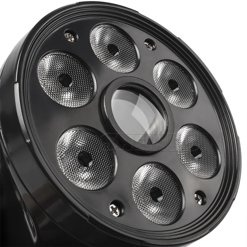 6x12W моющаяся Поворотная лампа 70W Gobo; поворачивающаяся головка Spot Wash 13/17 CHs DJ Dicco для свадебной вечеринки клуба сцены SHEHDS Рождество