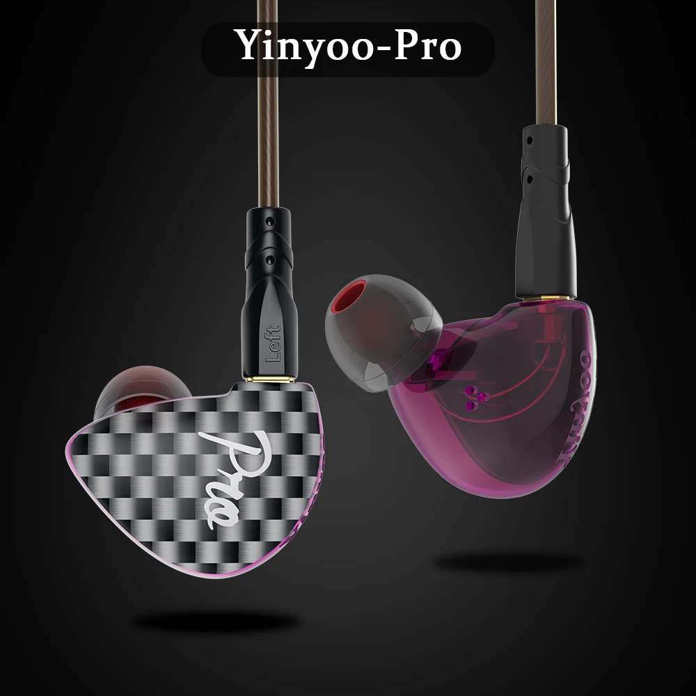 AK новейший Yinyoo Pro BA+ DD Гибридный наушник в ухо арматура с динамическими наушниками HIFI гарнитура с шумоподавлением