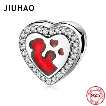 

925 Sterling Silver Mother's Day gift Mom and baby beads Fit Original reflection Charm Bracelet Jewelry making