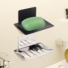 Soap Holder No Drilling Bathroom Soap Dish Soap Container Wall Mounted Soap Rack Toilet Laundry Soap Box Storage Accessories