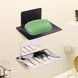 Soap Holder No Drilling Bathroom Soap Dish Soap Container Wall Mounted Soap Rack Toilet Laundry Soap Box Storage Accessories