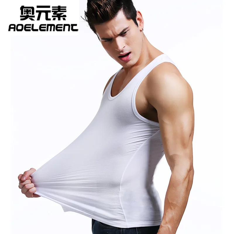 

Mens underwear under vest sexy summer modal undershirts sports man hurdles tight fitness elastic thin sleeveless top