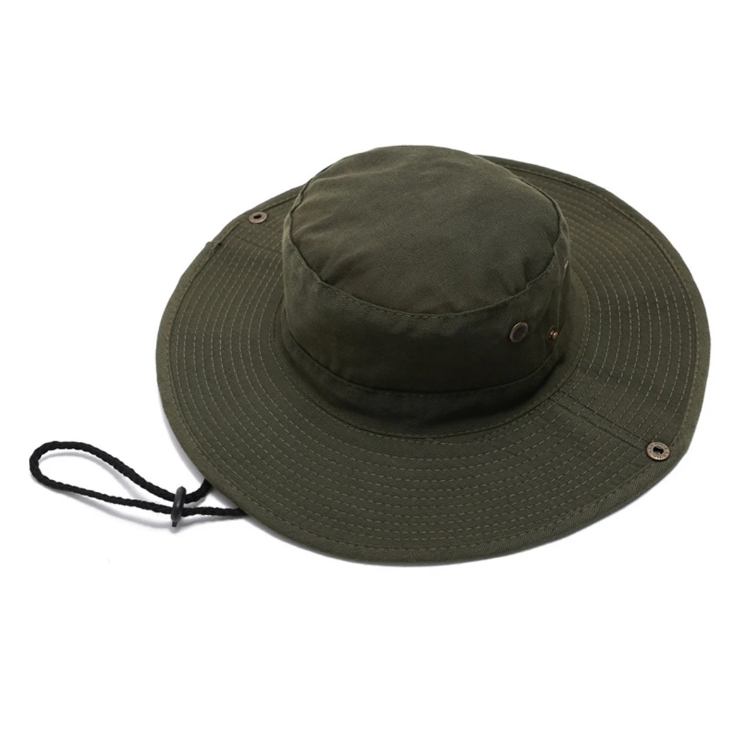 Army Green Уличная охотничья лесная Кепка s Панама для рыбалки Летняя мужская Солнцезащитная шляпа Рыбацкая шляпа мужская и женская дышащая шляпа-ведро - Цвет: Army Green