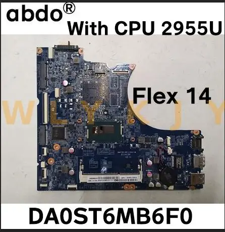 For Lenovo IdeaPad Flex 14 Flex-14 laptop motherboard FRU 90005201 DA0ST6MB6F0 with CPU 3556U / 2955U 100% test work | Компьютеры и