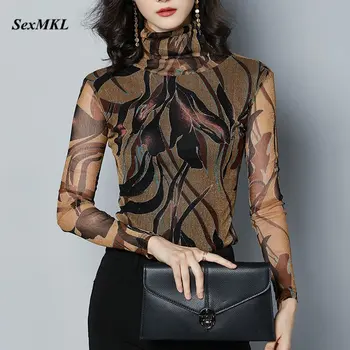 

Blusas Mujer De Moda 2020 Women Blouse Harajuku Print Long Sleeve Casual Top Office Streetwear Sexy Ldies Winter Tops Plus Size