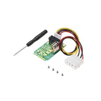 

Mini PCIe to PCI Express 4x 8x 16x Slot Riser Card Adapter Converter with 4 PIN Power Cable For Production Test