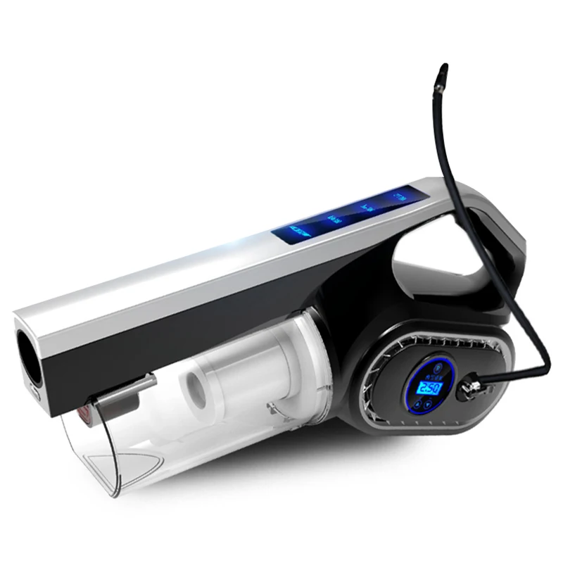 

Multi-Function Portable Car Vacuum Cleaner Dc12V 120W Lcd Digital Display Auto Inflatable Pump Air Compressor Household Cleaner