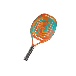 Camewin Adult Professional Full Carbon Beach Tennis Paddle Racket Soft EVA Face  Raqueta With Bag Unisex Equipment Padel