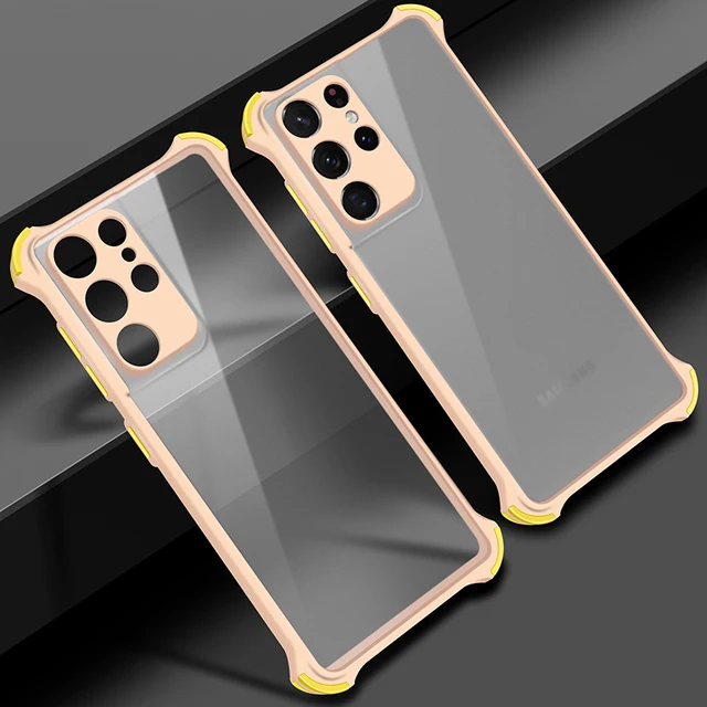Luxury Shockproof Case For Samsung S20 FE Note 20 S20 Plus 20Ultra S21 Plus Matte Case A71 A51 A31 4G A52 A72 5G A70 A50 A30 A20 Pink