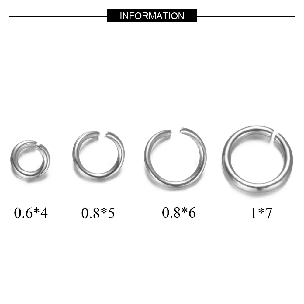 

500pcs Stainless Steel Jump Rings Single Loops Open Jump Rings Plit Rings For DIY Jewelry Making Accessories