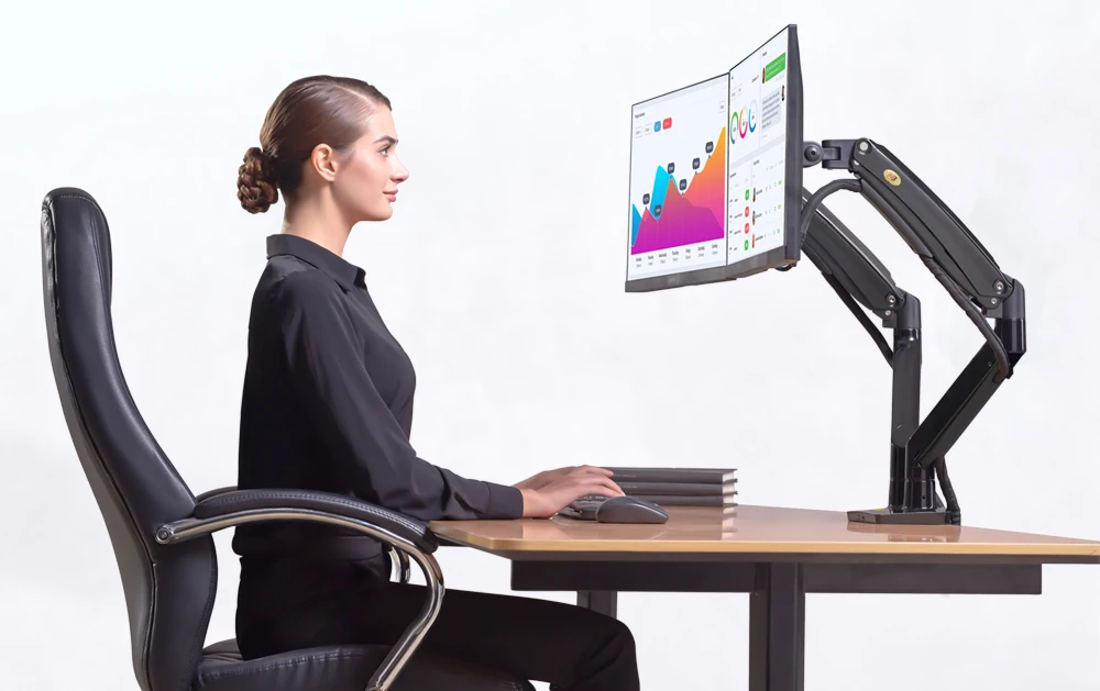 NB F195A Aluminum Alloy 22-32 inch Dual LCD LED
