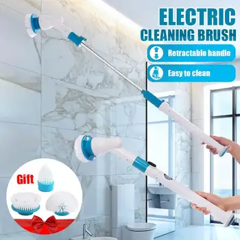 

Turbo Scrub Wireless Electric Cleaning Brush Adjustable Waterproof Cleaner Rechargable Clean Bathroom Kitchen Cleaning Tools Set