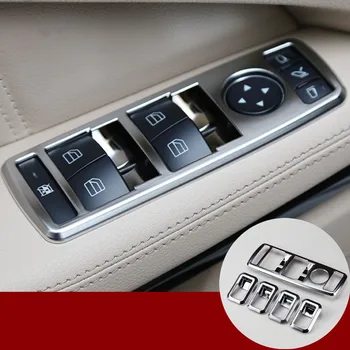 

Inner Door Armrest Window Switch Cover Trim For Benz E Class W212 S212 2010-2015 5pcs