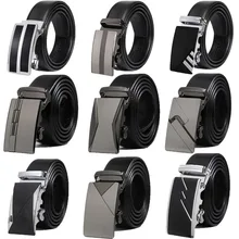 Men'S Belt With Automatic Buckle PU Leather Strap Fashion Simple Electroplating Casual Belt Belt Perfect Clothing Accessories