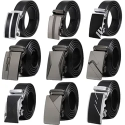 Men'S Belt With Automatic Buckle PU Leather Strap Fashion Simple Electroplating Casual Belt Belt Perfect Clothing Accessories