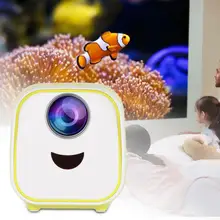 1000:1 контрастное соотношение 320x240P L1 домашний портативный ЖК-дисплей+ светодиодный проектор желтый поддержка HDMI/USB/TF карты