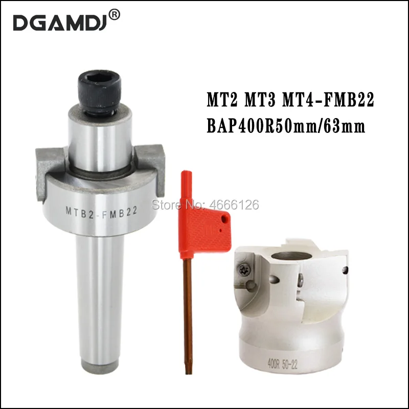 

1 set of MT2 MT3 MT4 FMB22 M10 M12 M16 Morse cutter holder BAP400R50 63 22 4T plane milling head for machine tool milling