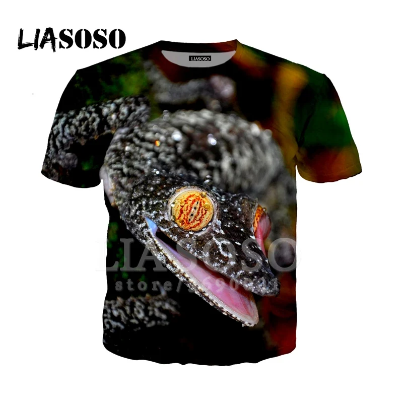 LIASOSO, 3D принт, для женщин и мужчин, забавные животные, ящерица, футболка, летняя футболка, повседневная, с круглым вырезом, хип-хоп, топы, короткий рукав, молодежная одежда, X2774 - Цвет: 12