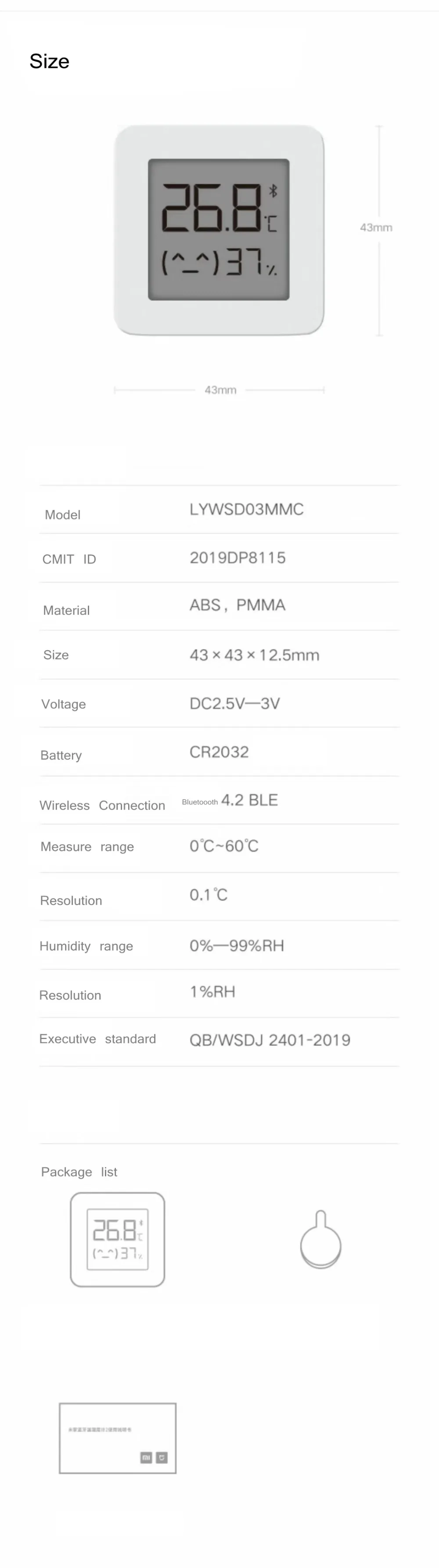 Xiaomi Smart lcd экран цифровой термометр 2 Mijia Bluetooth датчик температуры и влажности Измеритель влажности приложение Mijia