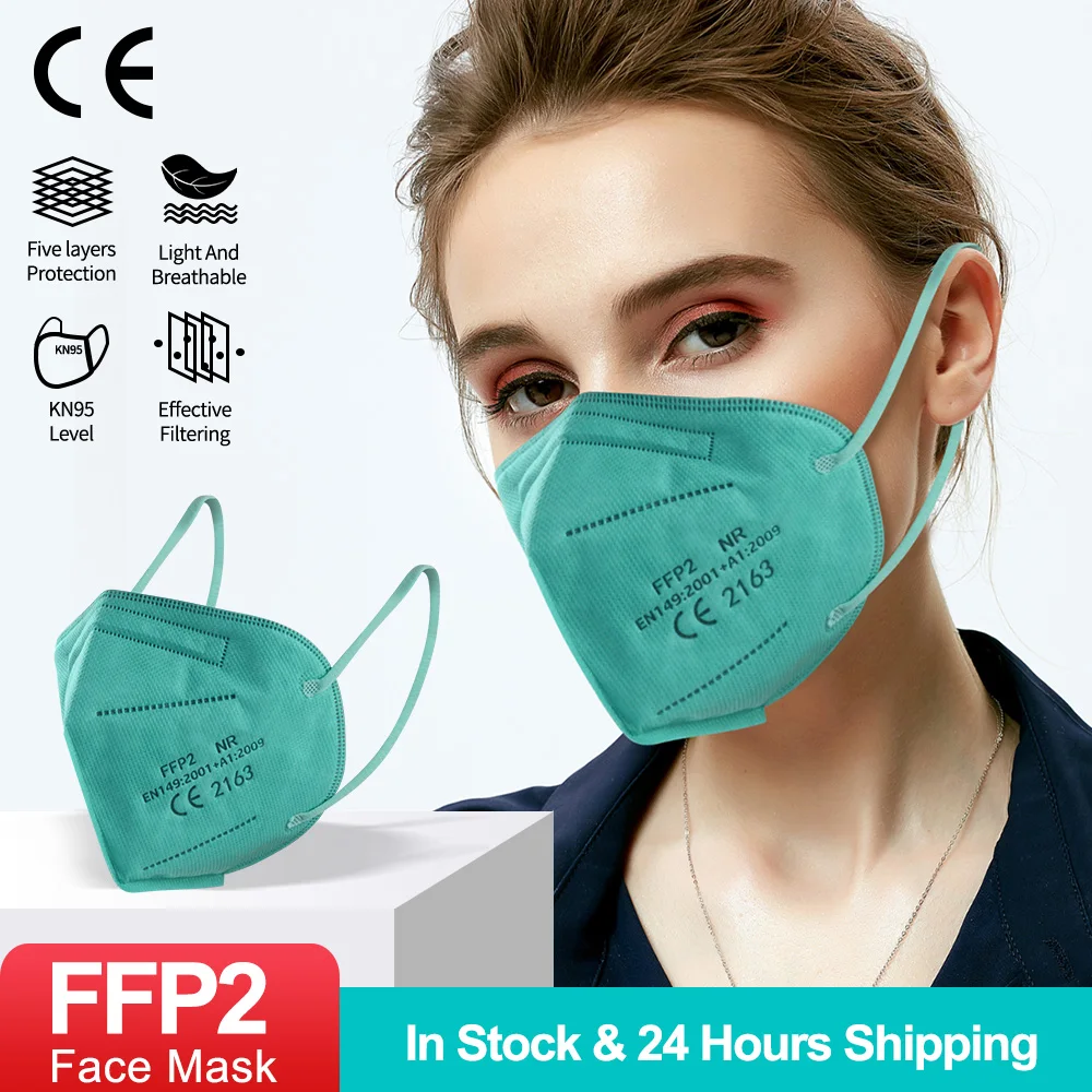 

Цветная маска KN95 CE FFP2, маски для лица, 5 слоев, против капель, защитные маски KN95, многоразовый фильтр ffp2mask Mascarillas