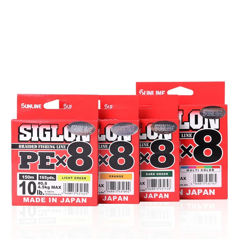 SUNLINE SIGLON PE 8 нитей 150 м/165Y светильник зеленый Плетеный леска Сделано в Японии подходит для многих методов