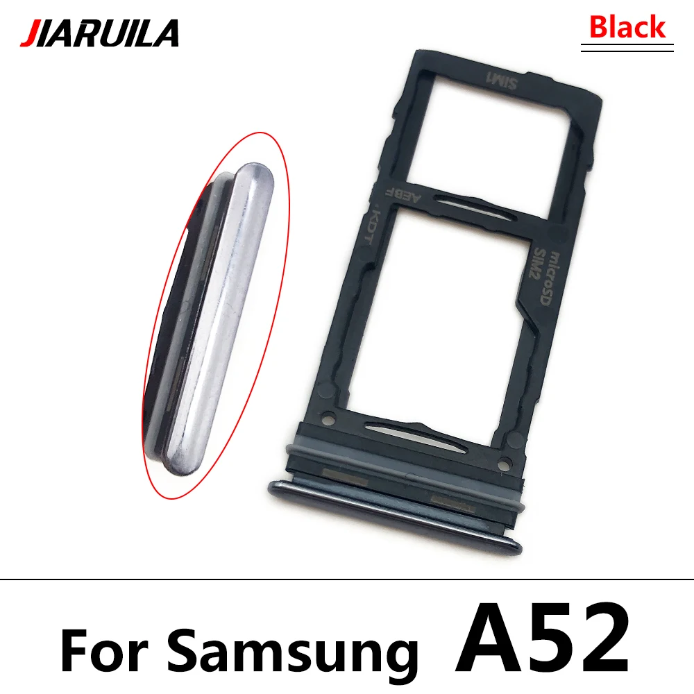 Original New Sim SD Card Tray For Samsung Galaxy A32 4G A52 A72 Phone SIM Chip Holder Slot Adapter Drawer Part  With Repair Part mobile phone frame