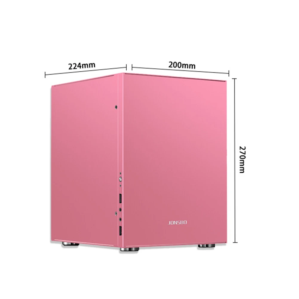 Jonsbo C2 Алюминиевый Чехол для компьютера настольный ПК Шасси Mini ITX microATX поддержка 24