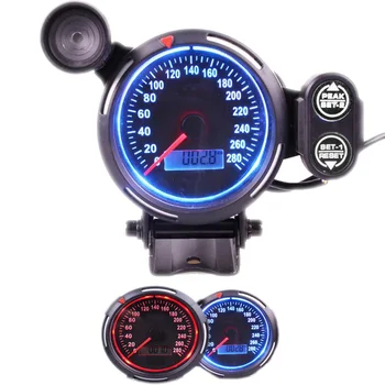 

80 mm Digital Car Speedometer Gauge 0~ 280 MPH Speedometer with Shift Light fit for Universal Car Truck