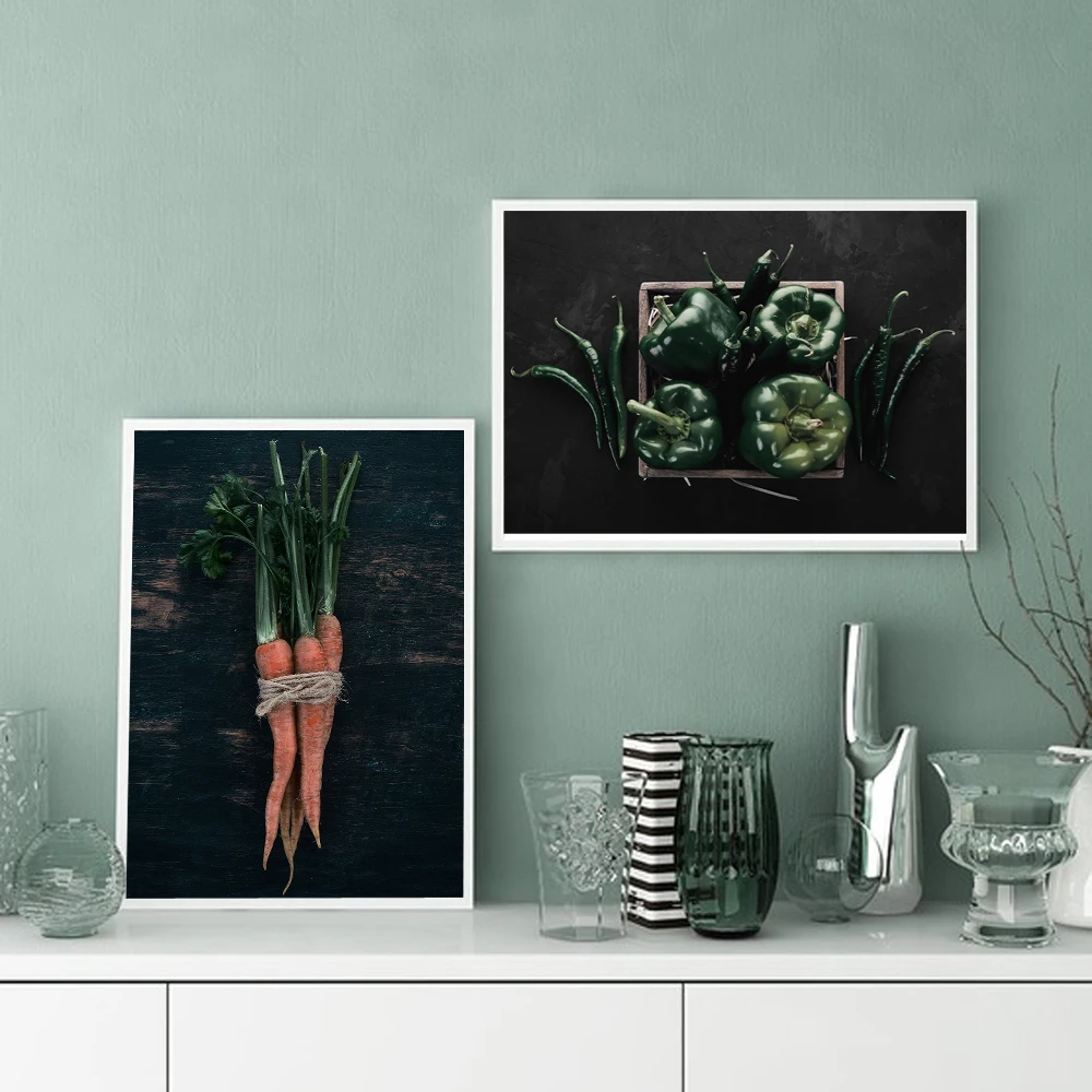 Еда кухонный плакат стены отпечатанная на холсте картина авокадо ананас чай морковь живопись, декоративная картина Современное украшение для столовой