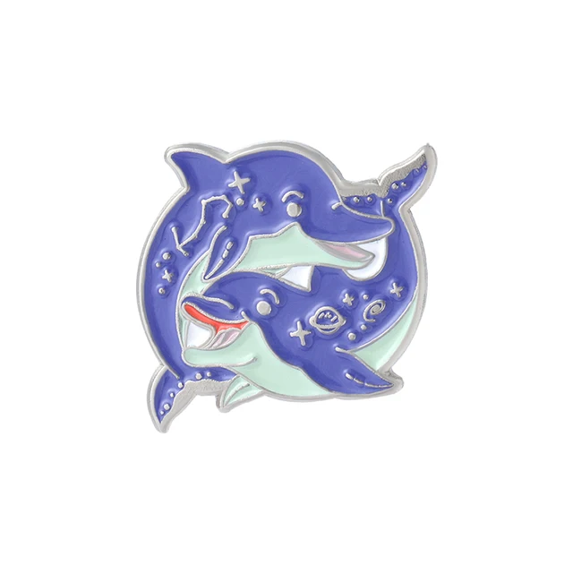 Fashion Cartoon Dolphin Show Metal Enamel Brooch Creative Cute Whale Badge  Personality Lapel Backpack Jewelry Accessories Gift - Brooches - AliExpress