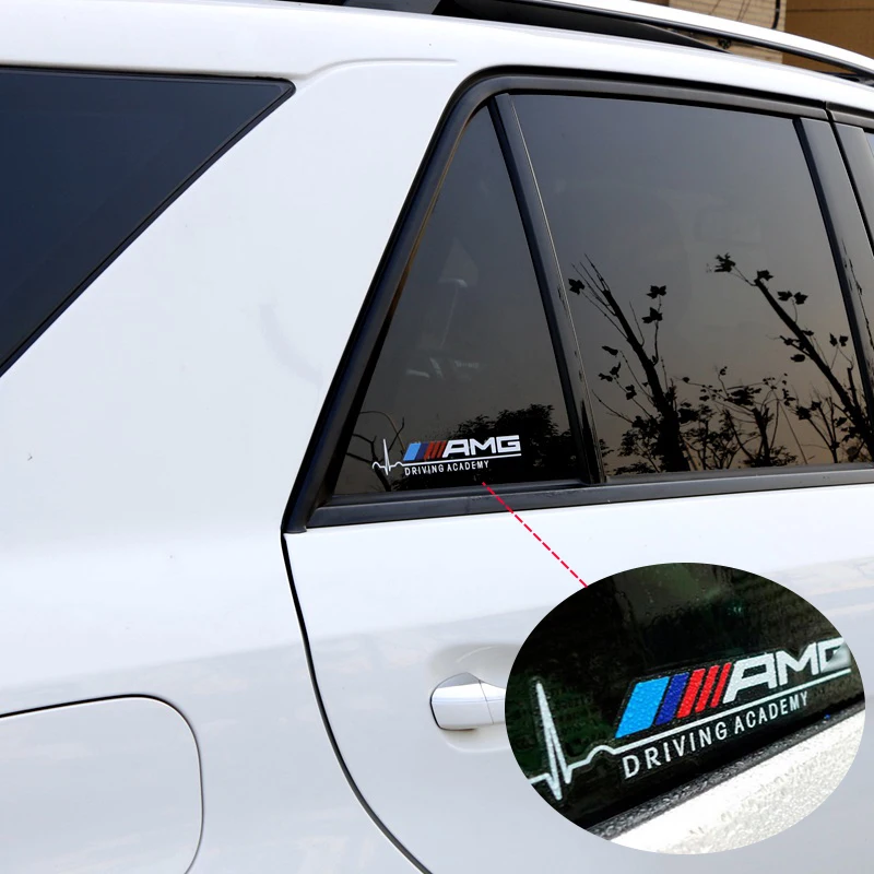 

1pcs Car Side window Body Vinyl Decals Racing Sports sticker Car glass Sticker For Mercedes-Benzs AMG GLC GLE CLA GLA W205 W211