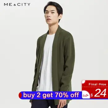 

Me&City Knitted wool Male Cardigan Warm High-quality Sweater Men Autumn Casual Solid Color Clothing Fashion Cardigan