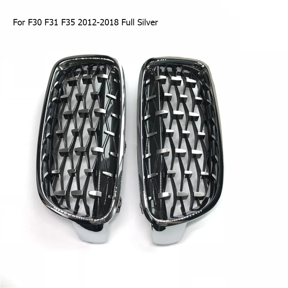 Одна пара гоночных грилей для BMW F30 F31 F35 F10 F18 G30 G38 F32 F82 - Цвет: F30 Silver